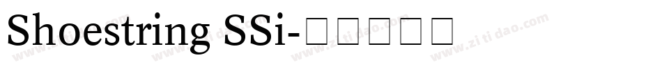 Shoestring SSi字体转换